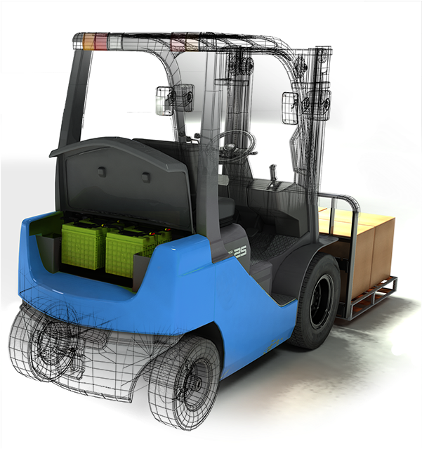 Valence U-charge Forklift - Forklift Li Ion Battery (600x650), Png Download