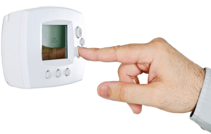 Air Conditioning Thermostat - Air Conditioning Control Panel (837x532), Png Download