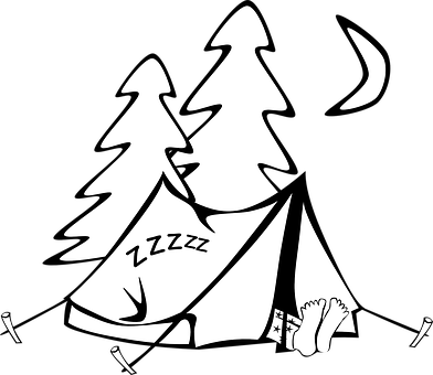 Campsite At Getdrawings Com - Tent Clip Art (392x340), Png Download