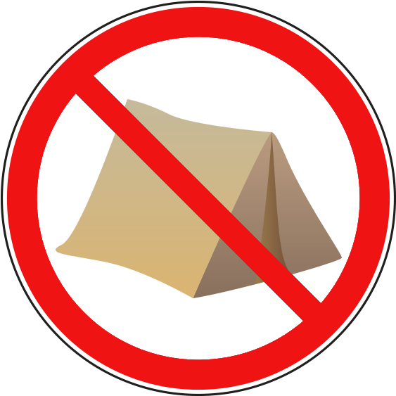 No-camping - - Wear Ear Protection Sign (600x600), Png Download