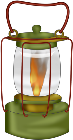 The Great Outdoors - Camping Lantern Clipart (287x500), Png Download