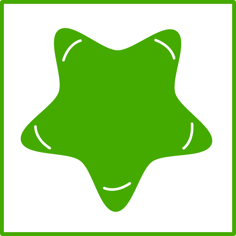Eco Green Star Icon - Green Star Vector Art (800x800), Png Download
