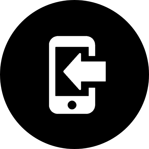 Calling, Downloading, Getting, Mobile, Mobil, Mobile - Software Clipart Black And White (482x482), Png Download