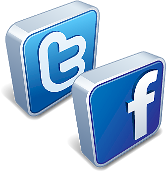 Twitter And Facebook Logo Png Transparent - Change Facebook Theme With Chrome Extension (390x359), Png Download