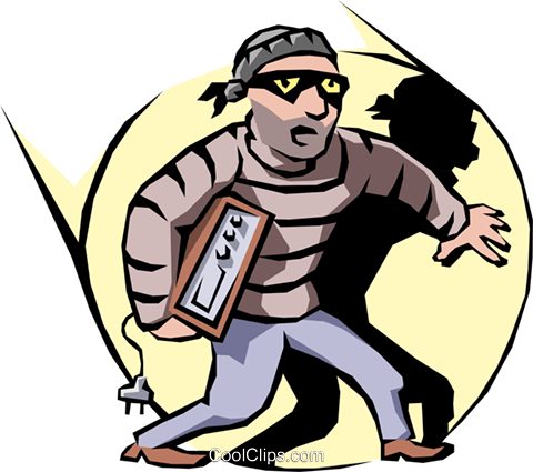 Thief Royalty Free Vector Clip Art Illustration - Criminal Activity (480x425), Png Download