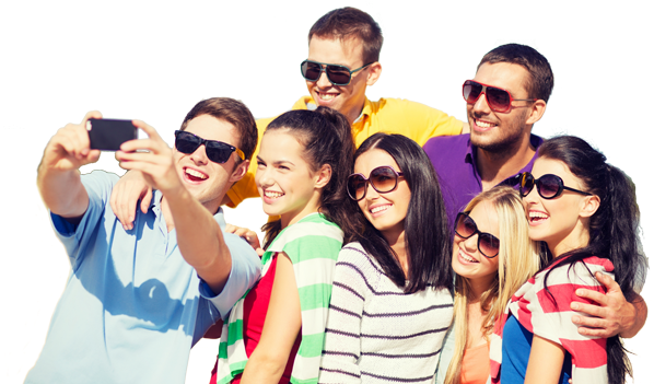 Students Smiling - People Taking A Selfie Png (960x350), Png Download