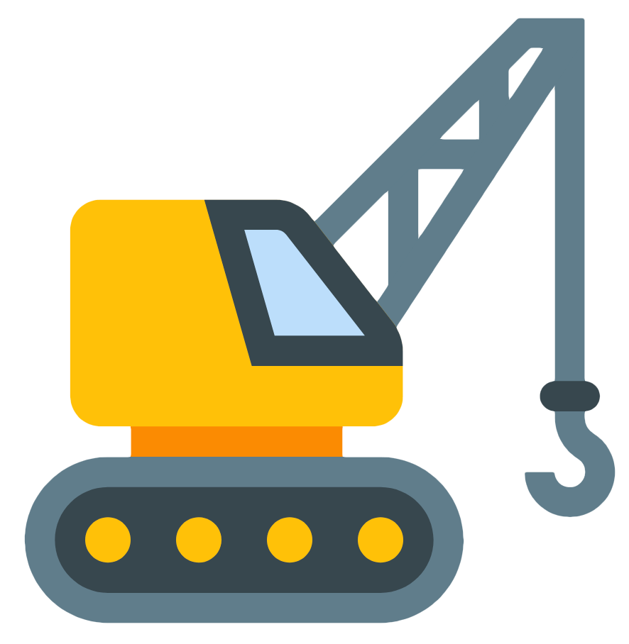 Under Construction - Crane Png Icon (886x908), Png Download