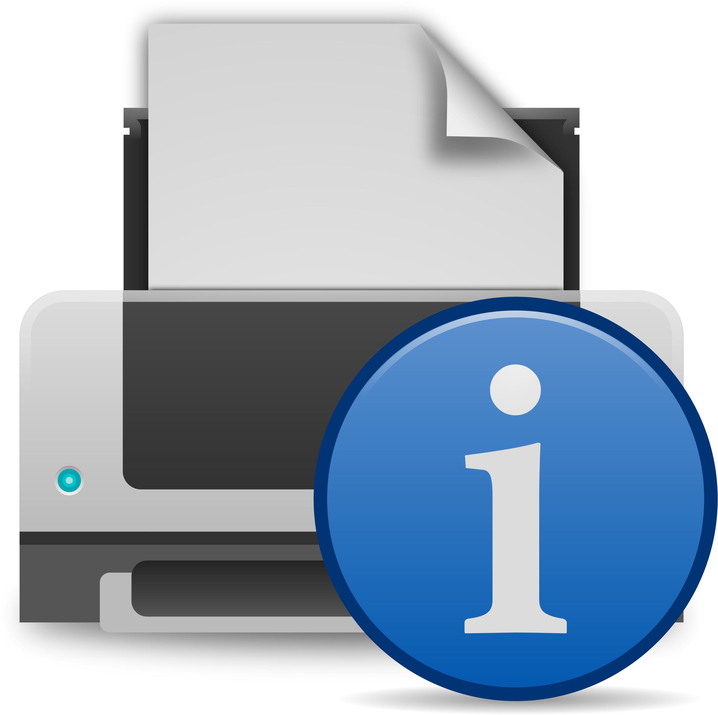 This Free Icons Png Design Of Printer Info Icon (2318x2308), Png Download