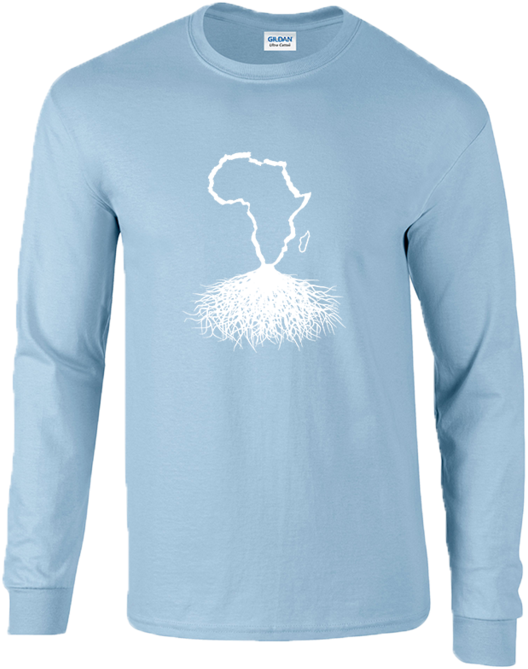 Africa Roots - White Outline - Love My Siberian Husky Long Sleeve Dog T-shirt (1024x1024), Png Download