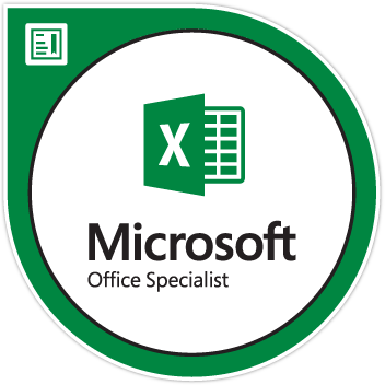 Microsoft Office Specialist Excel (352x352), Png Download