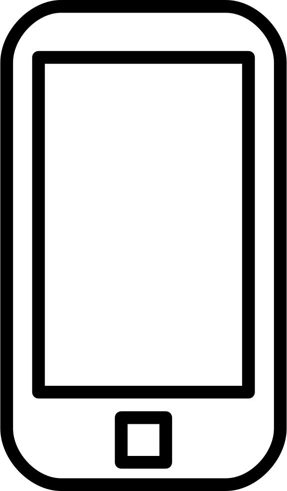 Mobile Phone Outline - Icon (574x980), Png Download