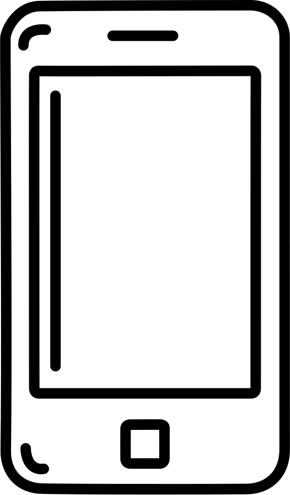 Mobile Phone Outline - Mobiles Outline Png (576x981), Png Download