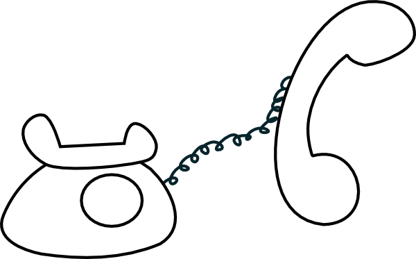 Cartoon Phone Outline 2 Svg Clip Arts 600 X 373 Px (600x373), Png Download