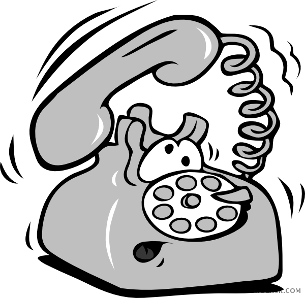 Phone Page Of Clipartblack Com Ringing Tools - Cartoon Telephone (600x587), Png Download