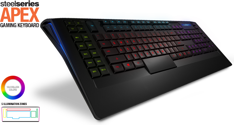 Productpage Apex Hero - Steelseries Apex 300 Keyboard (750x400), Png Download
