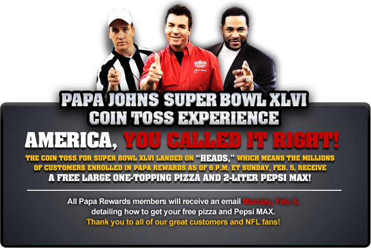 Just Ask Papa John And His Newest Promotional Gimmick - Father Jonathan's Pizza (756x507), Png Download