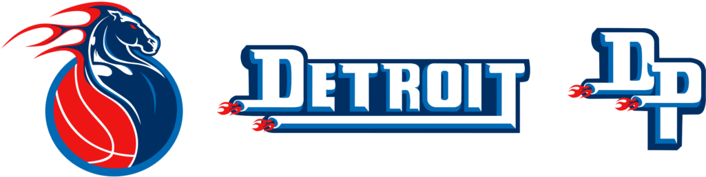 Detroit Pistons Png File - Detroit Pistons (1024x488), Png Download