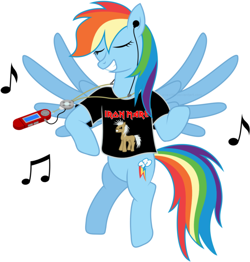Evaxilth, Iron Maiden, Parody, Rainbow Dash, Safe - My Little Pony Iron Maiden (888x900), Png Download
