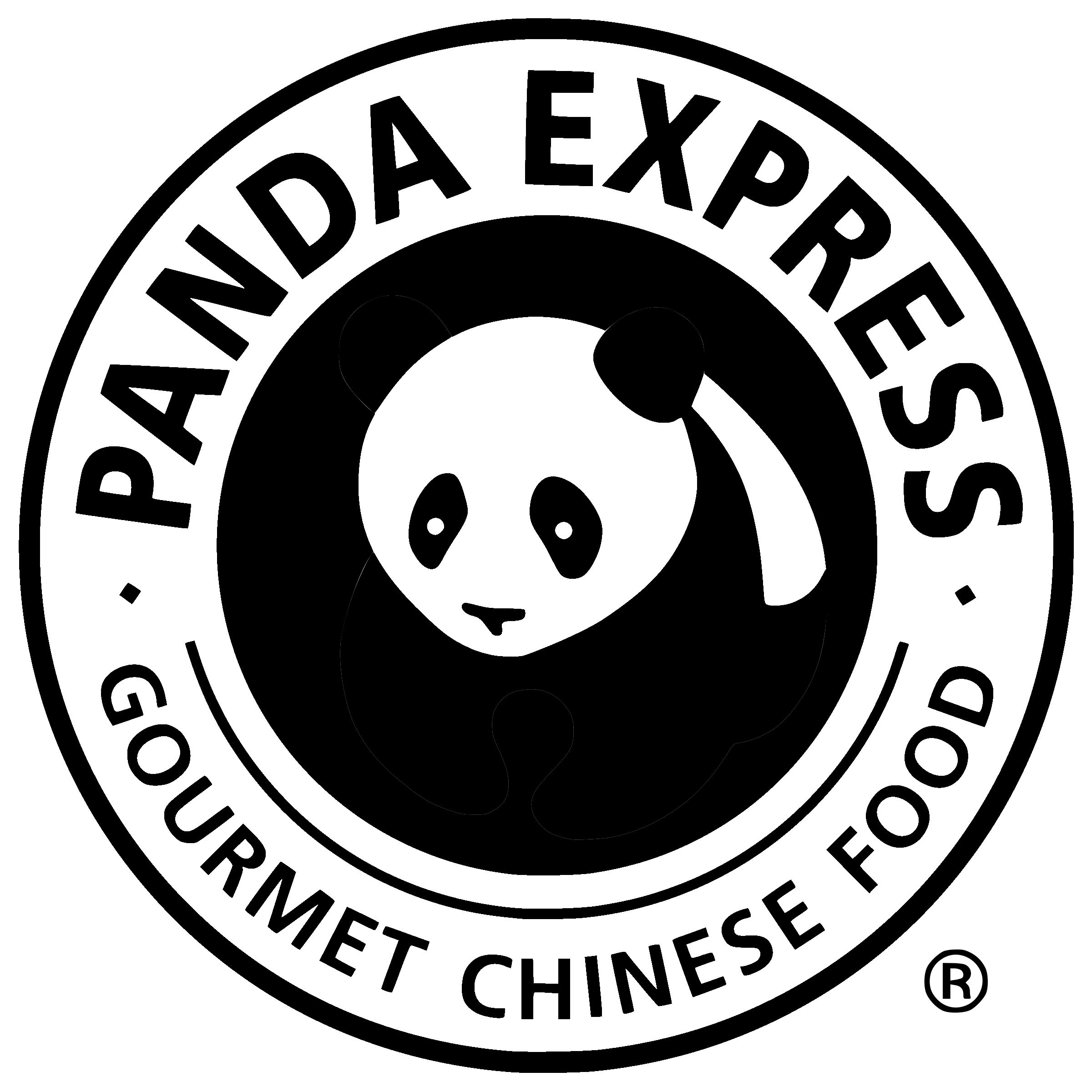 Panda Express Logo Black And White - Panda Express Logo Png (2400x2400), Png Download
