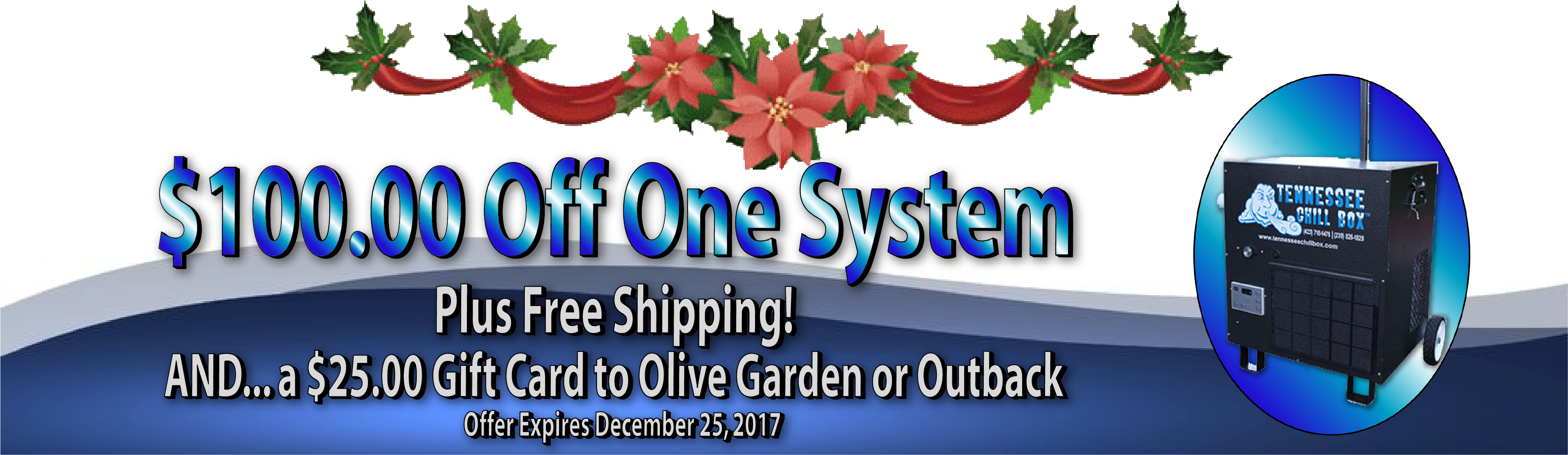 2017 Christmas Promotion - Tennessee Chill Box Cb8000 Air Conditioned Fresh Air (4167x1817), Png Download