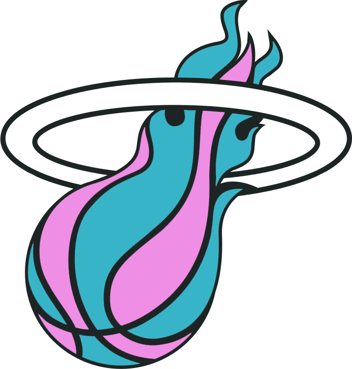 Full Size - Miami Heat Pink Logo (722x757), Png Download