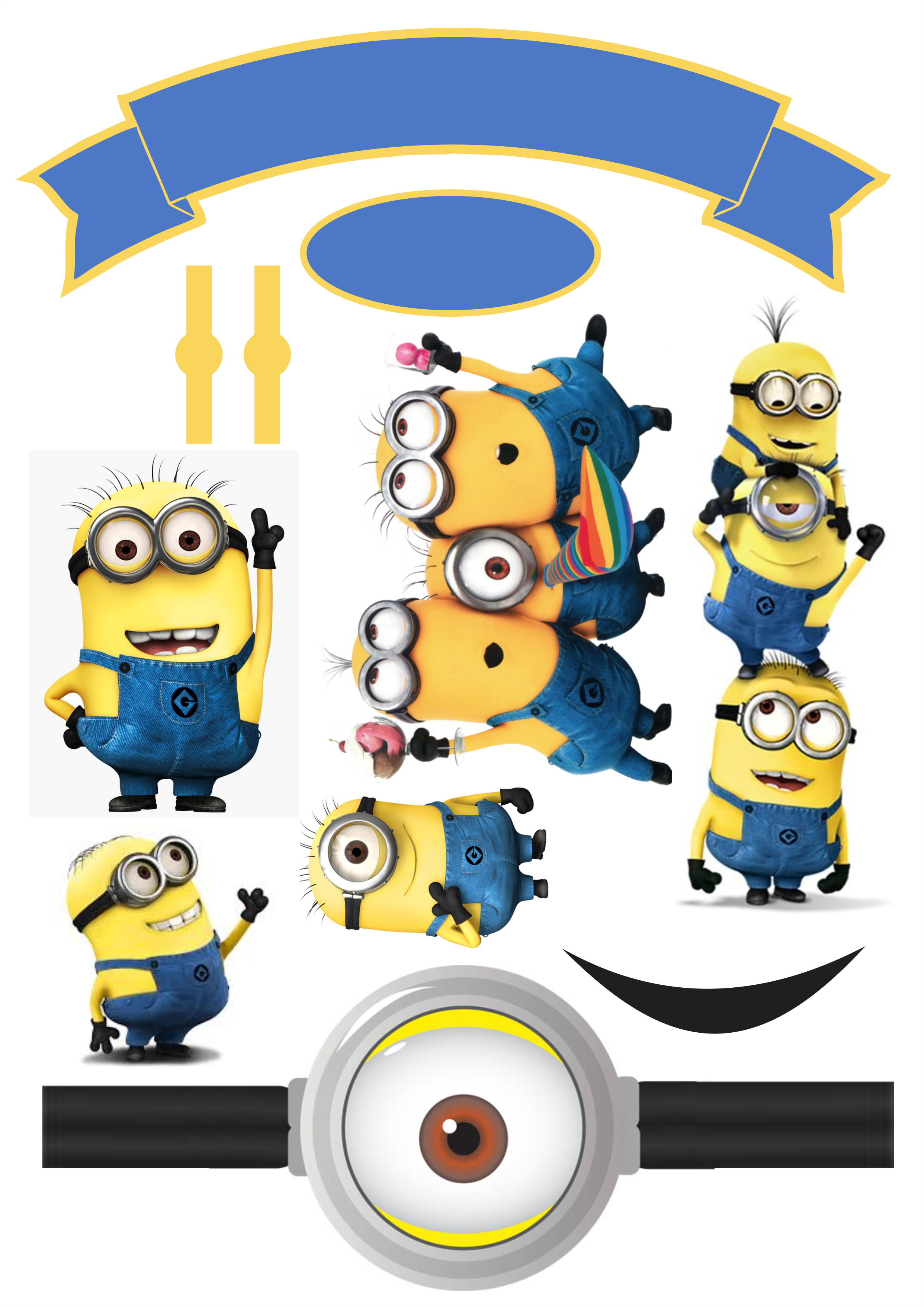 Invitation Svg Blank Despicable Me Birthday - Despicable Me Unofficial Game Characters, Tips Cheats, (2484x3512), Png Download