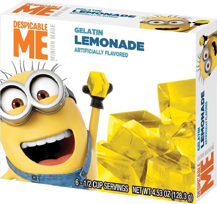 Despicable Me Lemonade Gelatin - Gru, Dru I Minionki Crazy Minion - Obraz Na Płótnie (733x691), Png Download