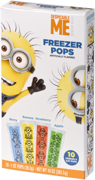 Despicable Me Freezer Pops - Jel Sert Minions Freezer Pops, 1 Oz, 70 Count (500x620), Png Download