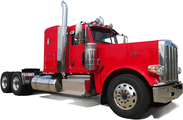 Red Peterbilt Semi - Peterbilt (600x444), Png Download