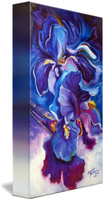 "the Shadow Of Your Smile Iris Abstract" By Marcia - Abstract Flower Pastel Art (337x650), Png Download