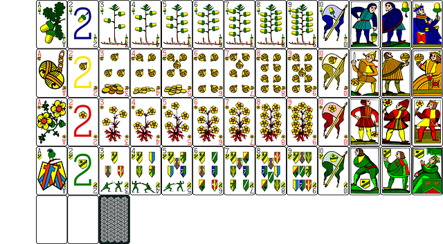 Card Game, Aisleriot, Deck, Playing, Cards, Swiss, - Swiss Deck Of Cards (640x352), Png Download