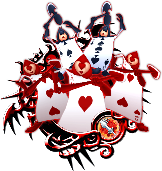 Playing Card - Alice In Wonderland Cards Png (520x549), Png Download