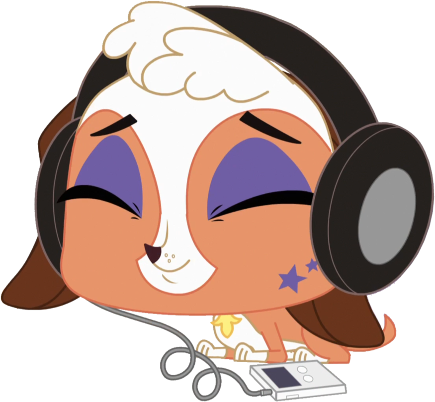 Lps Heidi With Headphones Vector By Varg45 - Littlest Pet Shop Headphones (951x839), Png Download