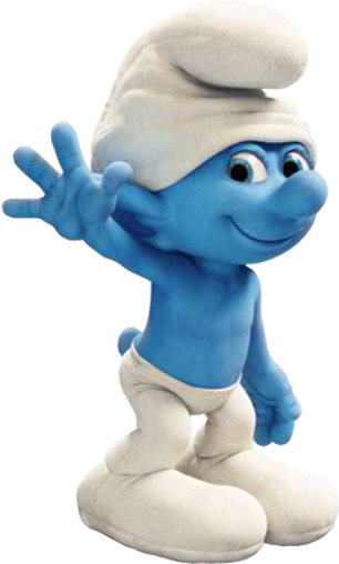 Clumsy Smurf - Smurfs Movie Characters (306x508), Png Download