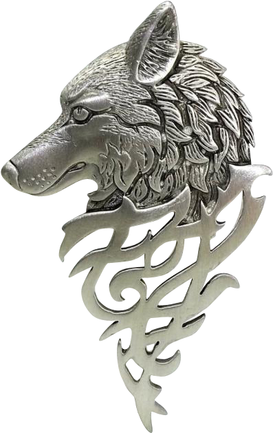 Wolf Head Silver Lapel Pin - Wild Boar Ring (602x602), Png Download