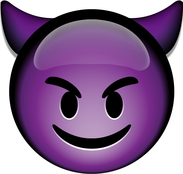 When You're Feeling As Naughty As Can Be, This Purple - Emoji Diabo (600x600), Png Download