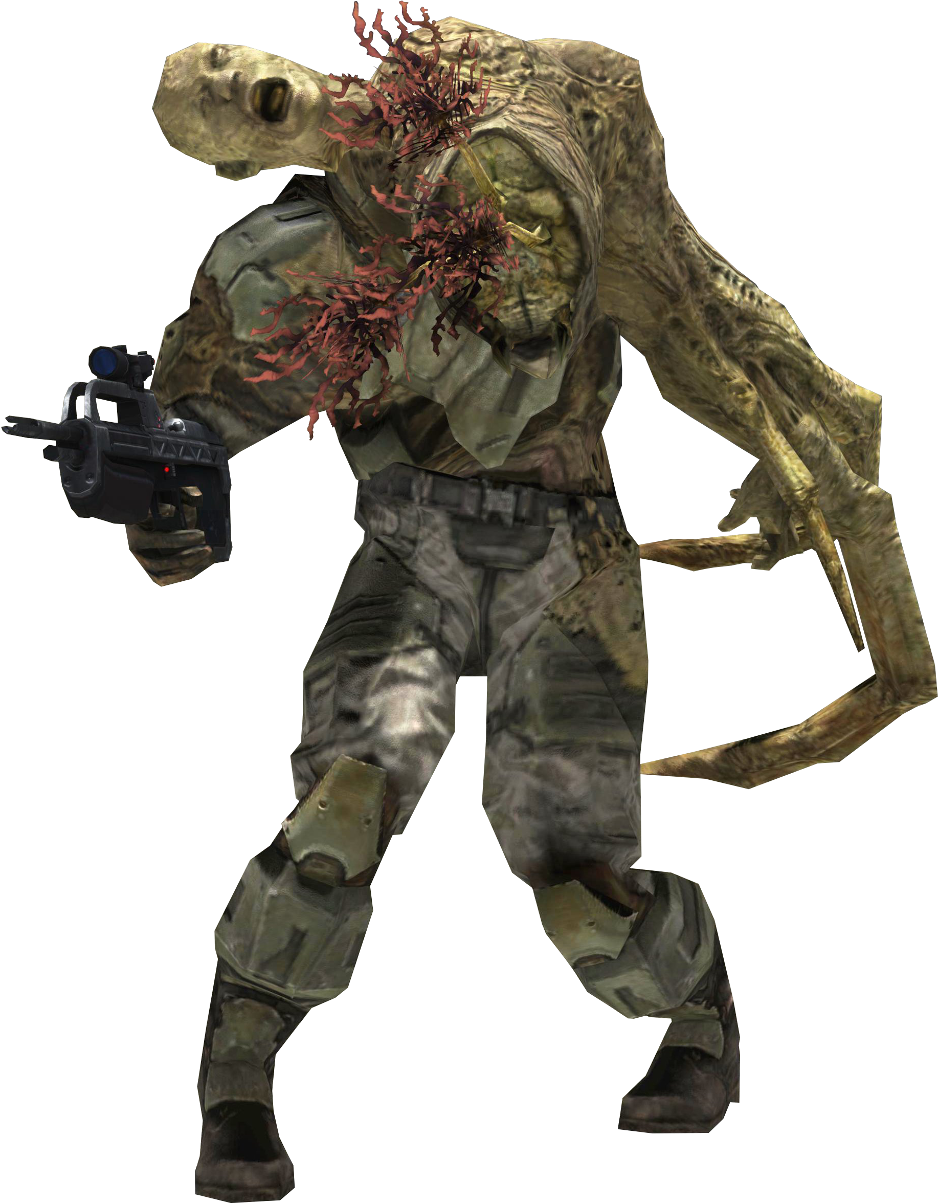 Human Flood Combat Form H3 - Halo Flood (1920x2450), Png Download