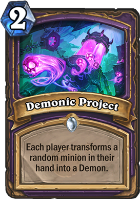 Demonic Project Card - Demonic Hearthstone (300x429), Png Download