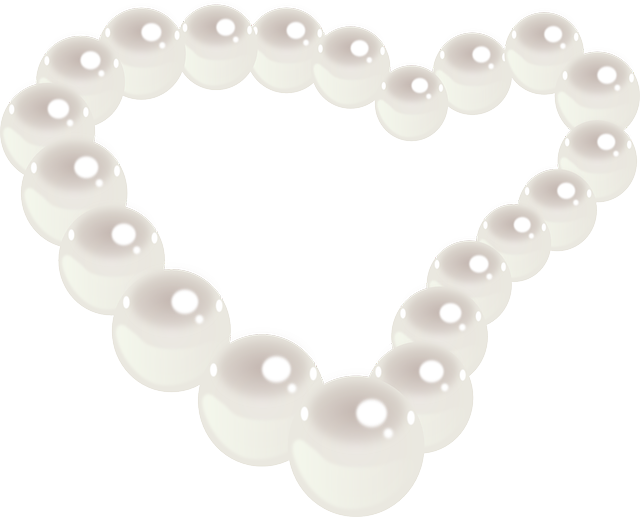Pearl Necklace, Heart, Jewel, Jewelery, Pearls - Clipart Pearl Necklace Transparent (640x517), Png Download
