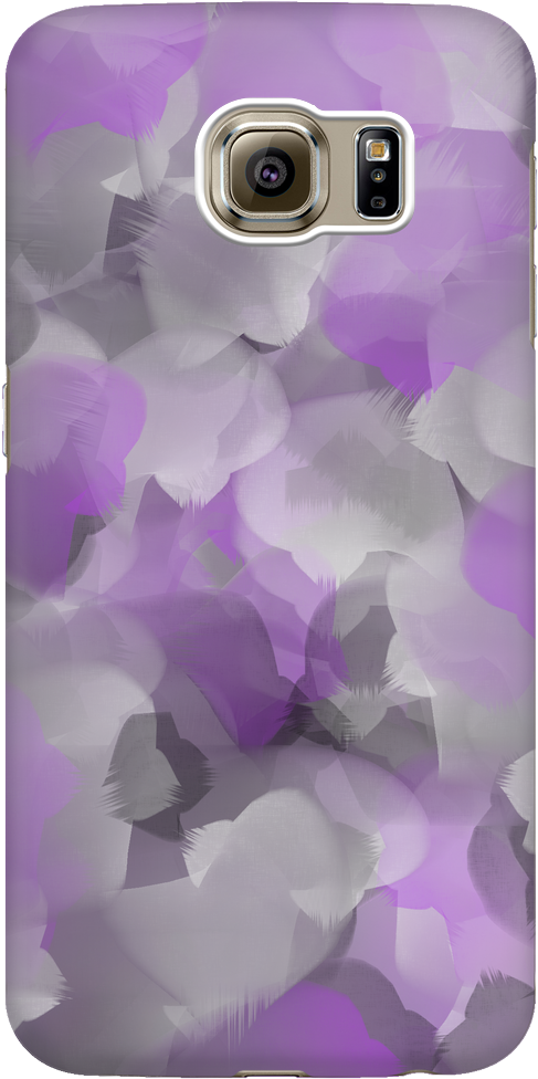 Purple And Grey Watercolor Phone Case - Samsung Galaxy S6 Hoesje - Marble Splash (1024x1024), Png Download