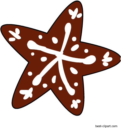 Gingerbread Star Clip Art Free - Free Content (450x450), Png Download
