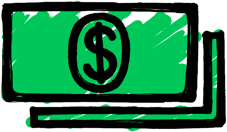 Dollar Bills - Sign (800x800), Png Download