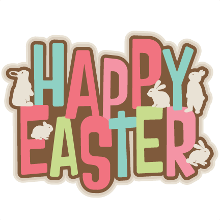 Happy Easter Title Svg Scrapbook Cut File Cute Clipart - Happy Easter Clipart Transparent (432x432), Png Download