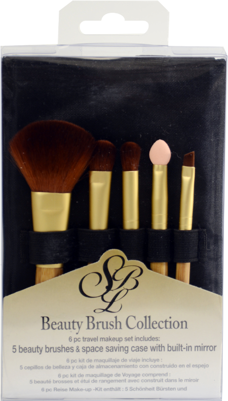 Silver Brush Beauty Brush Set Of 5 Brushes In Black - Silver Brush Silver Beauty Brush Sets, Pack (712x1000), Png Download