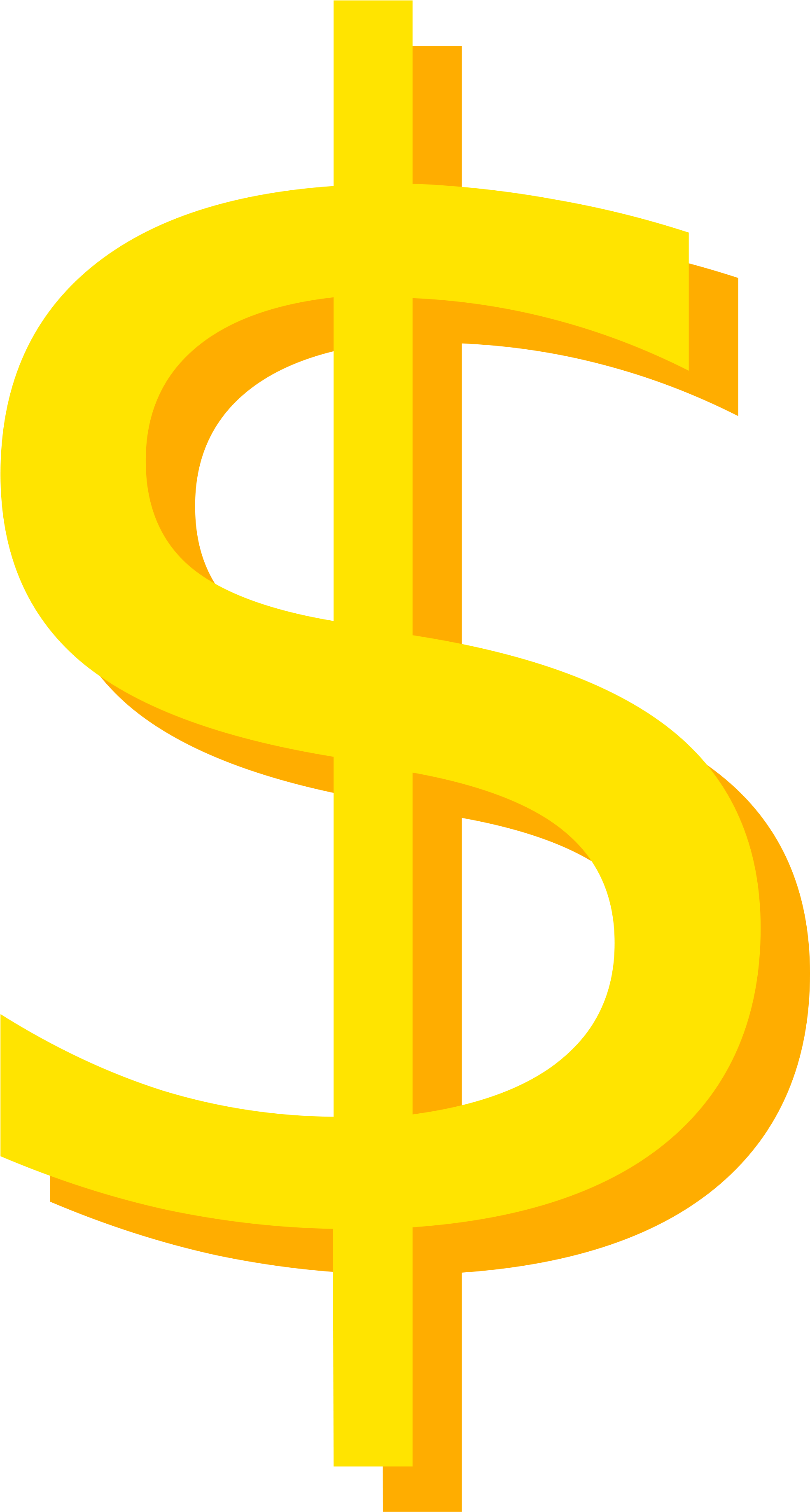 Dollar Symbol Gold - Symbol Of Traditional Economy (553x1024), Png Download