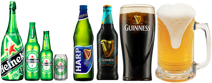 Beer Nigerian Beer Guinness Star Heineken - Heineken (937x340), Png Download