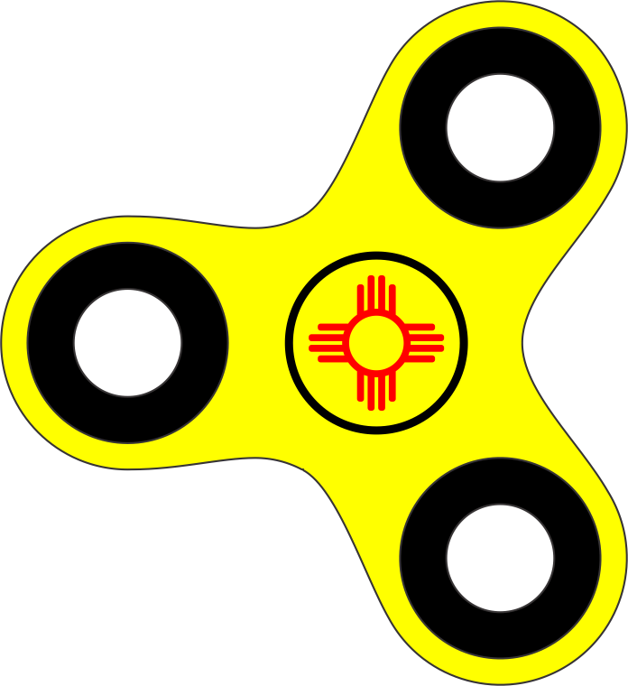 Zia Flag Fidget Spinners - New Mexico Real Flag (696x760), Png Download