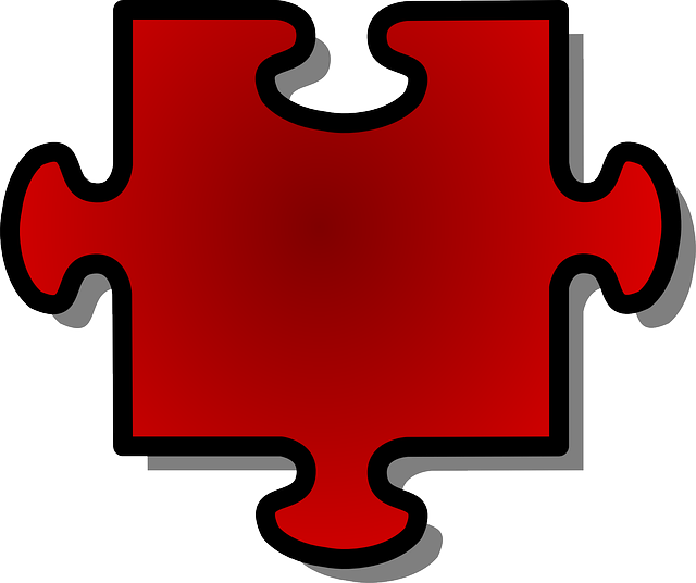 Red, Outline, Shapes, Template, Shape, Jigsaw, Puzzle - Red Jigsaw Piece 10 (640x536), Png Download