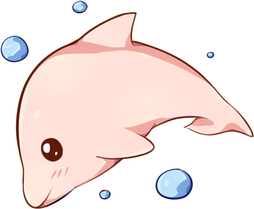 Royalty Free Kawaii Dolphin By Dessineka On Deviantart - Dolphin Kawaii (894x894), Png Download
