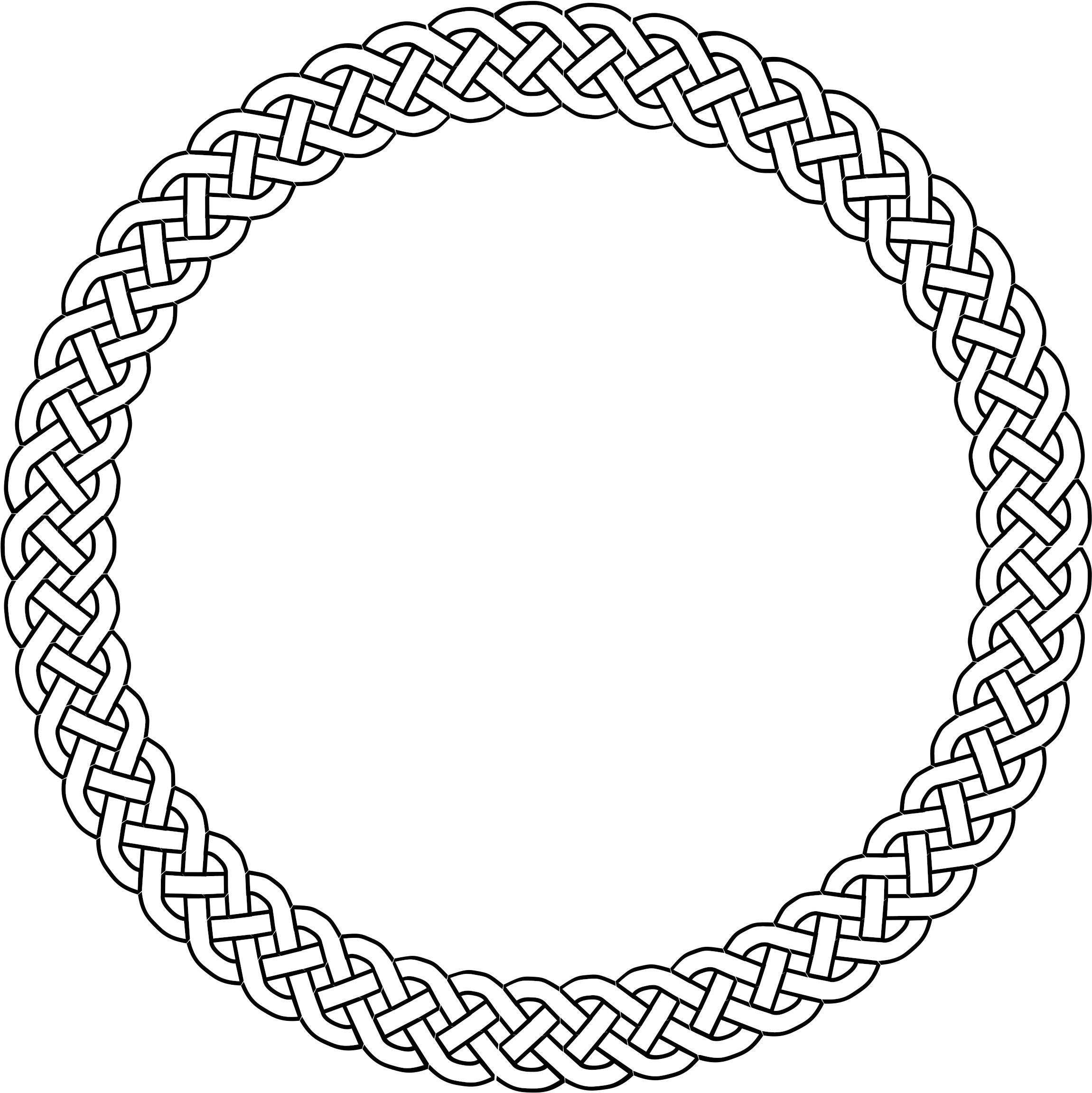 This Free Icons Png Design Of 4-plait Border Circle (2400x2400), Png Download
